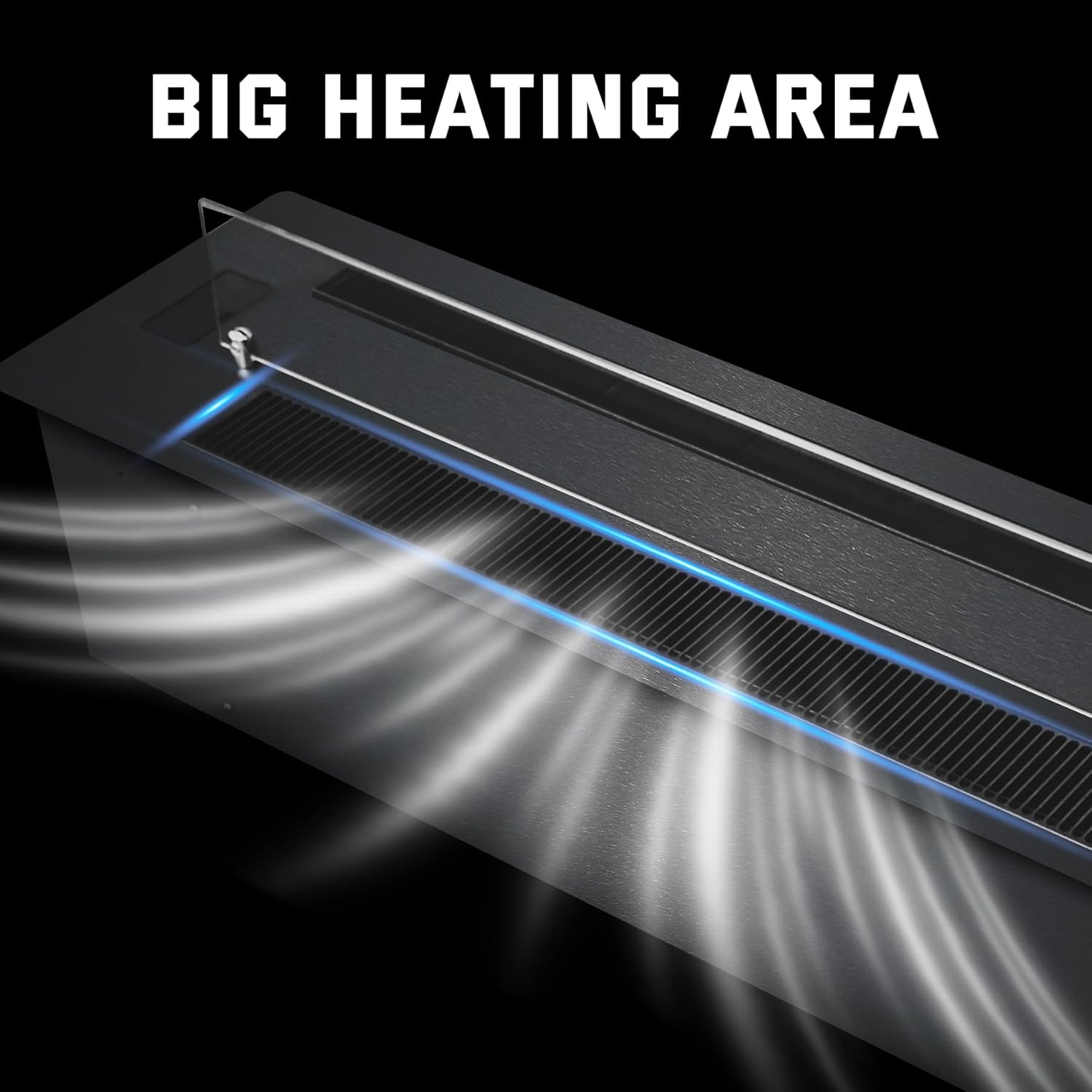 47.2" 3D Water Vapor Electric Fireplace Heater - Humidifier Function,Smart APP/Remote Control,Colorful Realistic Flame, Decorative Steam Atomizing Fireplace for Home, Office, Hotel & Restaurant