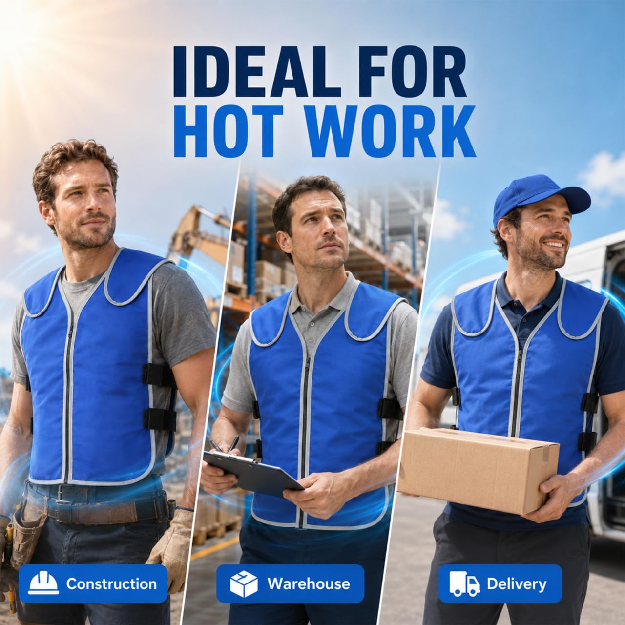 BESPORTBLE Gilet Rafraichissant Homme Femme Veste Refrigerant Glace Sport