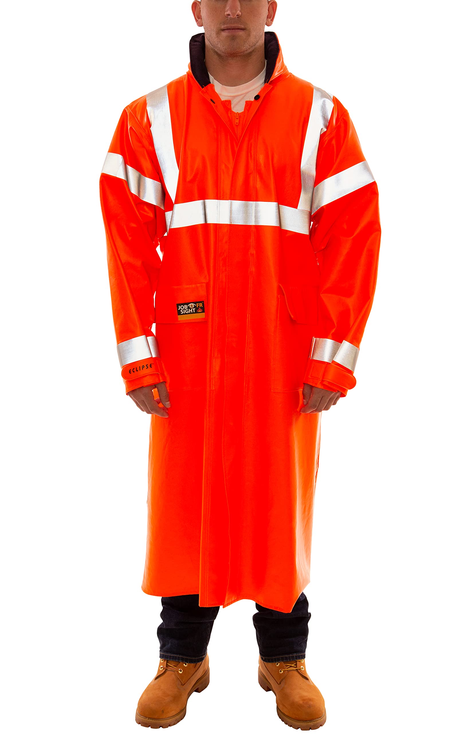 Tingley Eclipse C44129 Coat, Medium, High Visibility Fluorescent Orange-Red