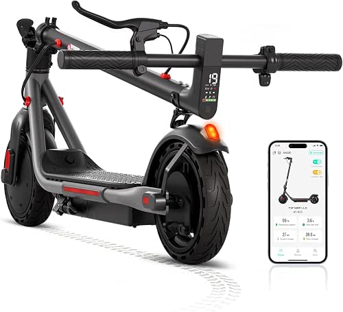 YHR Electric Scooter for Adult,350W/500W Powerful Motor,8.5"/10" Solid Tires,19Mph 20