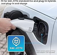 Vista 5 de GODIAG Cargador EV de nivel 1+2 – Certificado ETL, 16 amperios, 110 V-240 V, cable de 20 pies, cargador eléctrico portátil para vehículos eléctricos