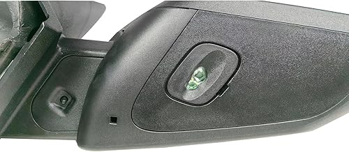 Miniatura 7 de Espejo de repuesto para puerta lateral derecha del pasajero, cubierta texturizada plegable manual con parpadeo y ajuste de potencia con vidrio