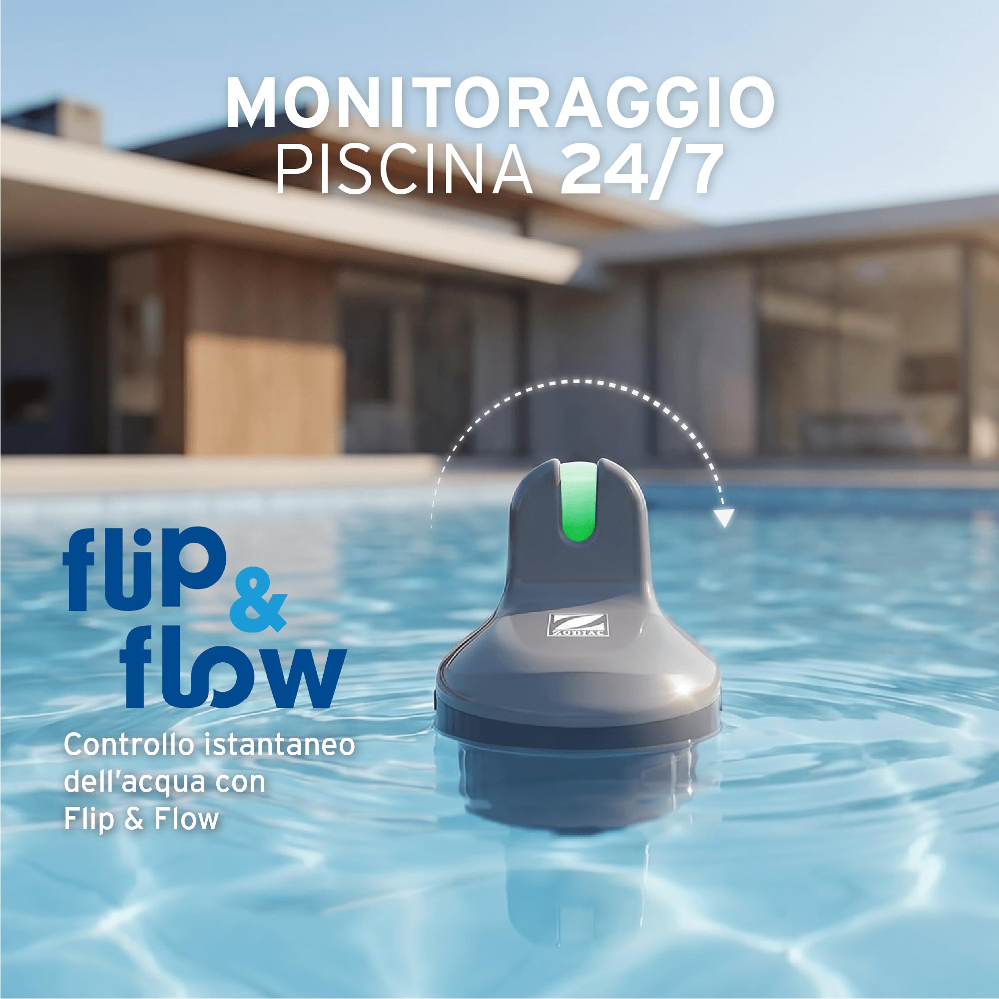 Zodiac Blue Connect Gold- Analizzatore Intelligente per Piscine e Spa, Sistema Plug & Play, Misuratore di pH, Cloro e Temperatura, Compatibile con Elettrolisi Salina, Notifiche Smartphone