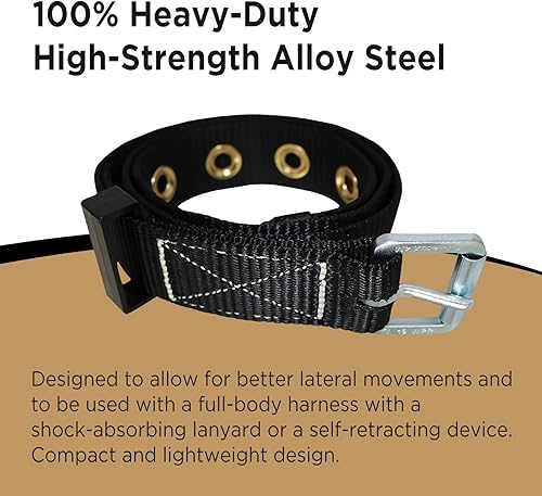 Vista 3 de AFP Tongue Buckle Body Harness, Heavy-Duty Tool Safety Belt, Construction Fall-Protection (OSHA/ANSI)