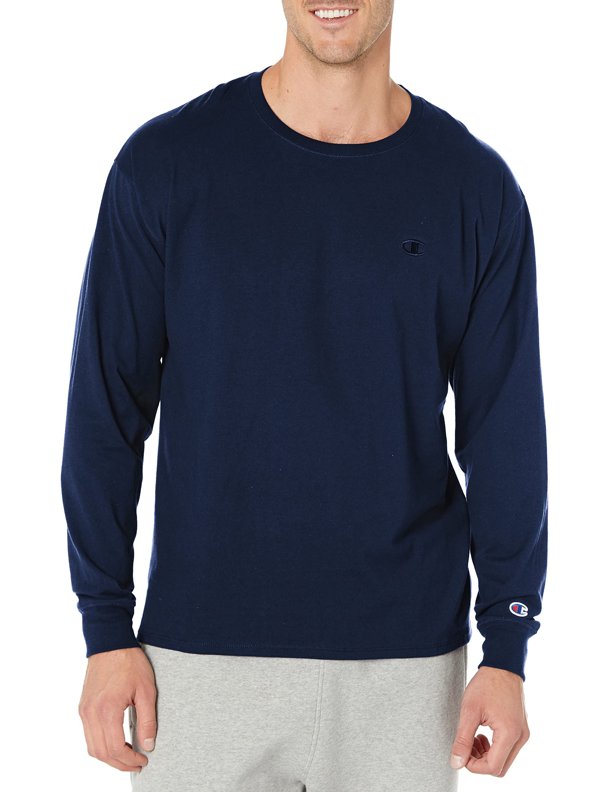 ChampionMens Long Sleeve Shirt Classic Jersey Long Sleeve T-shirt