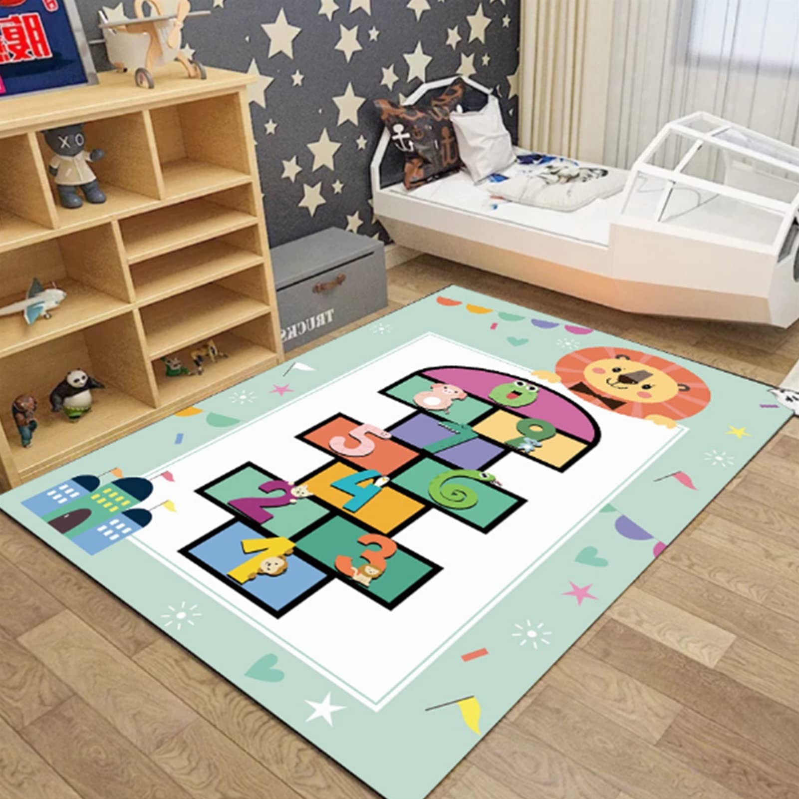 Weich Alphabet Kinder Teppiche,ABC Baby Teppich,rutschfeste Waschbare Kinder Pädagogischer Lernteppich,für Schlafzimmer Wohnzimmer Spielteppich (Color : 13, Size : 50 * 80cm)