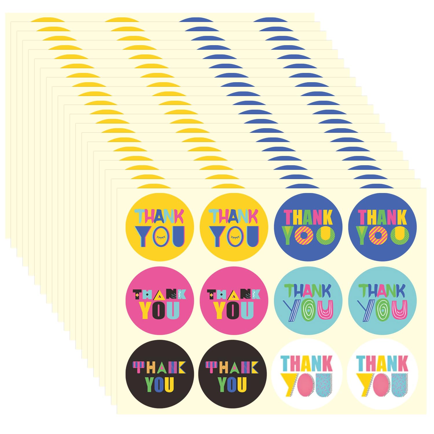 210 Pezzi,35 mm,Thank You Stickers,Grazie Adesivi Etichette Adesive,adesivi di ringraziamento autoadesivi in carta kraft per confezioni regalo,matrimoni,feste di compleanno,Natal