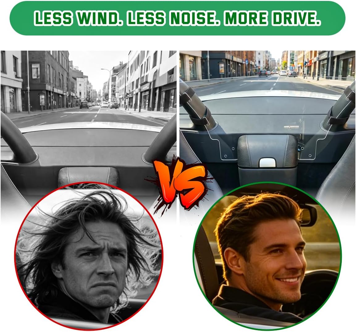Wind Deflector Large Size – 3mm Perspex - Compatible with Mercedes SLK R171 AMG