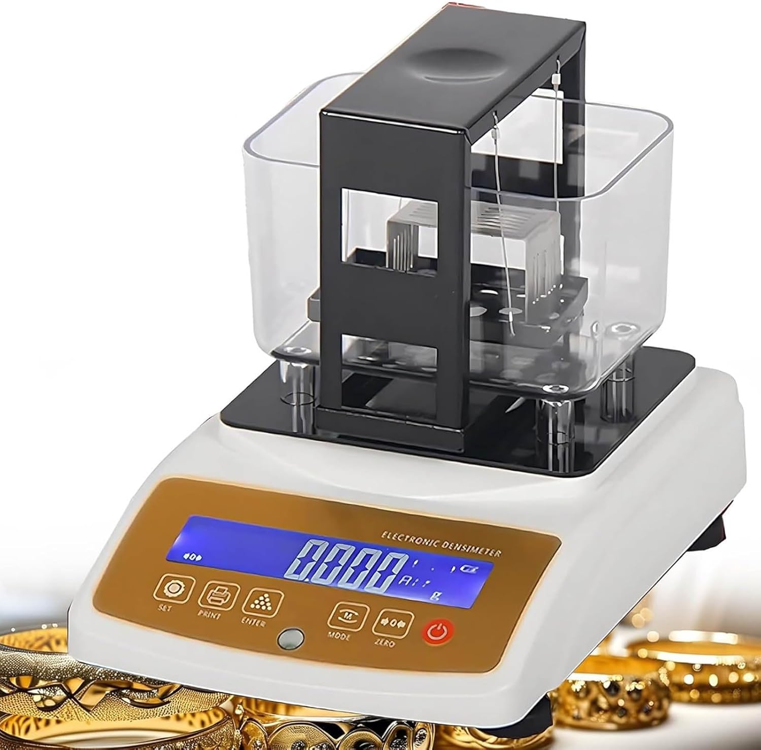 JINTVO Precious Metal Authenticity Tester, Gold Tester 0.001-0.0001g/Cm³, Non-Destructive, Gold K Gold Silver Platinum Palladium, Portable, Jewelry/Lab/Flea Markets(XF-1203K)