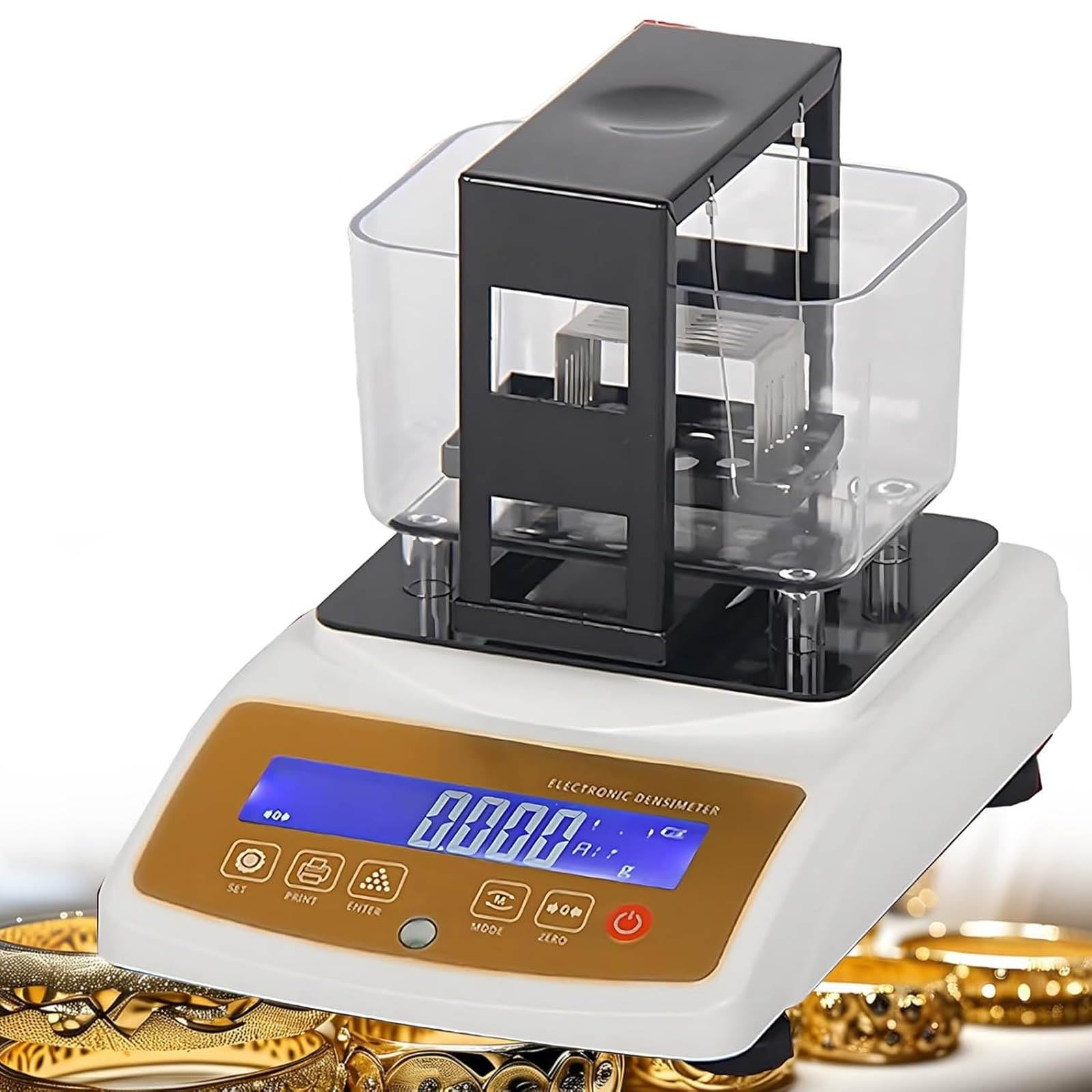 Probador de pureza de oro, medidor de densidad para plata y metales preciosos, analizador preciso para joyas y monedas, sin impresora