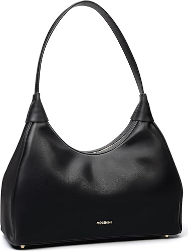 molshine Bolso de mano Crescent de cuero genuino, bolso de hombro Hobo, bolsa de axila, bolso de mano de fiesta para mujer modelo