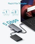 Anker Station d'accueil pour ordinateurs portables, 14 en 1 USB C Hub, triple affichage avec 2 x 4K HDMI, 1080p VGA, 80W Livraison d'électricité, 5Gbps USB-A/C Ports de données pour MacBook, Dell XPS et plus (chargeur non inclus)
