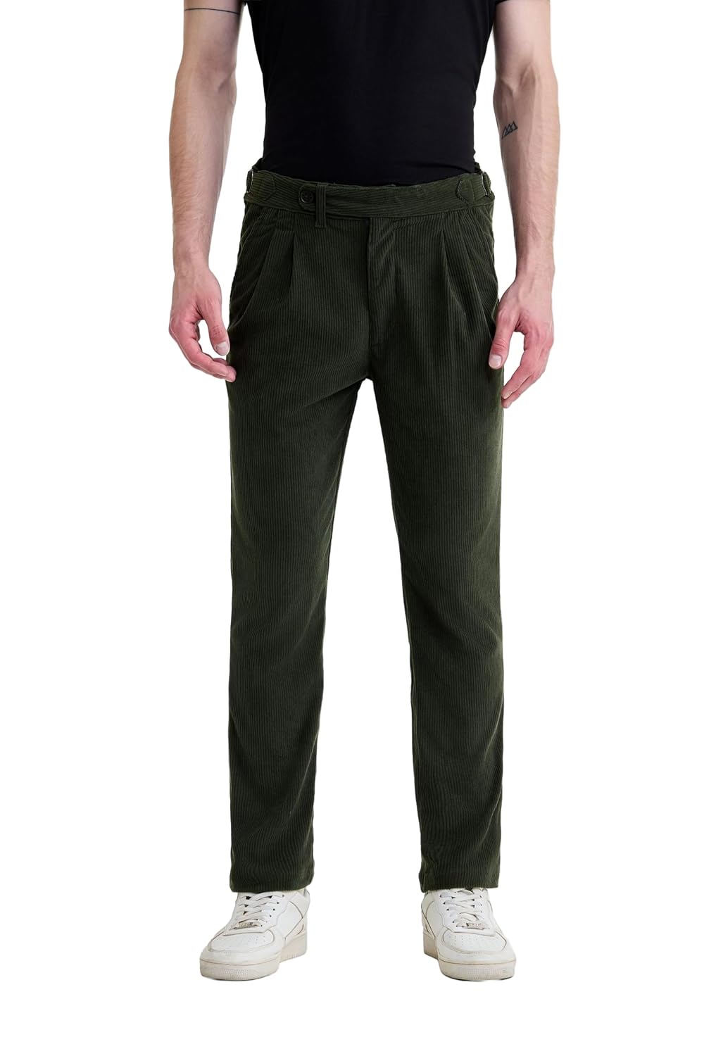SNITCH Men Trousers Casual Wear | Regular Fit Pleated Front Vintage Corduroy Ribbed Style | Durable 100% Polyester Fabric... - Review, Price and Buying Guide