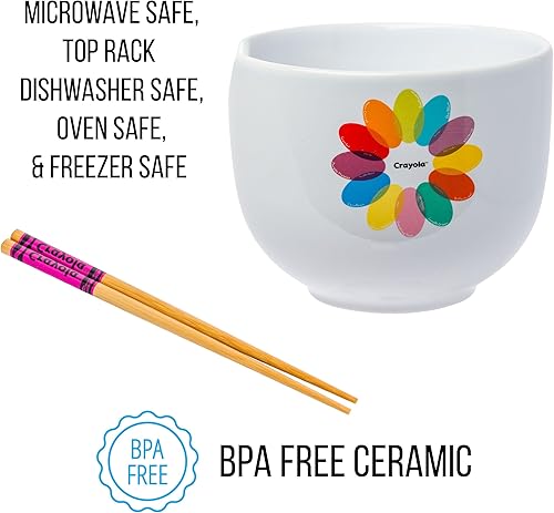 Miniatura 99 de Silver Buffalo The Powerpuff Girls Girl Power Featuring Blossom, Bubbles, and Buttercup Ceramic Ramen Noodle Rice Bowl with Chopsticks, Microwave