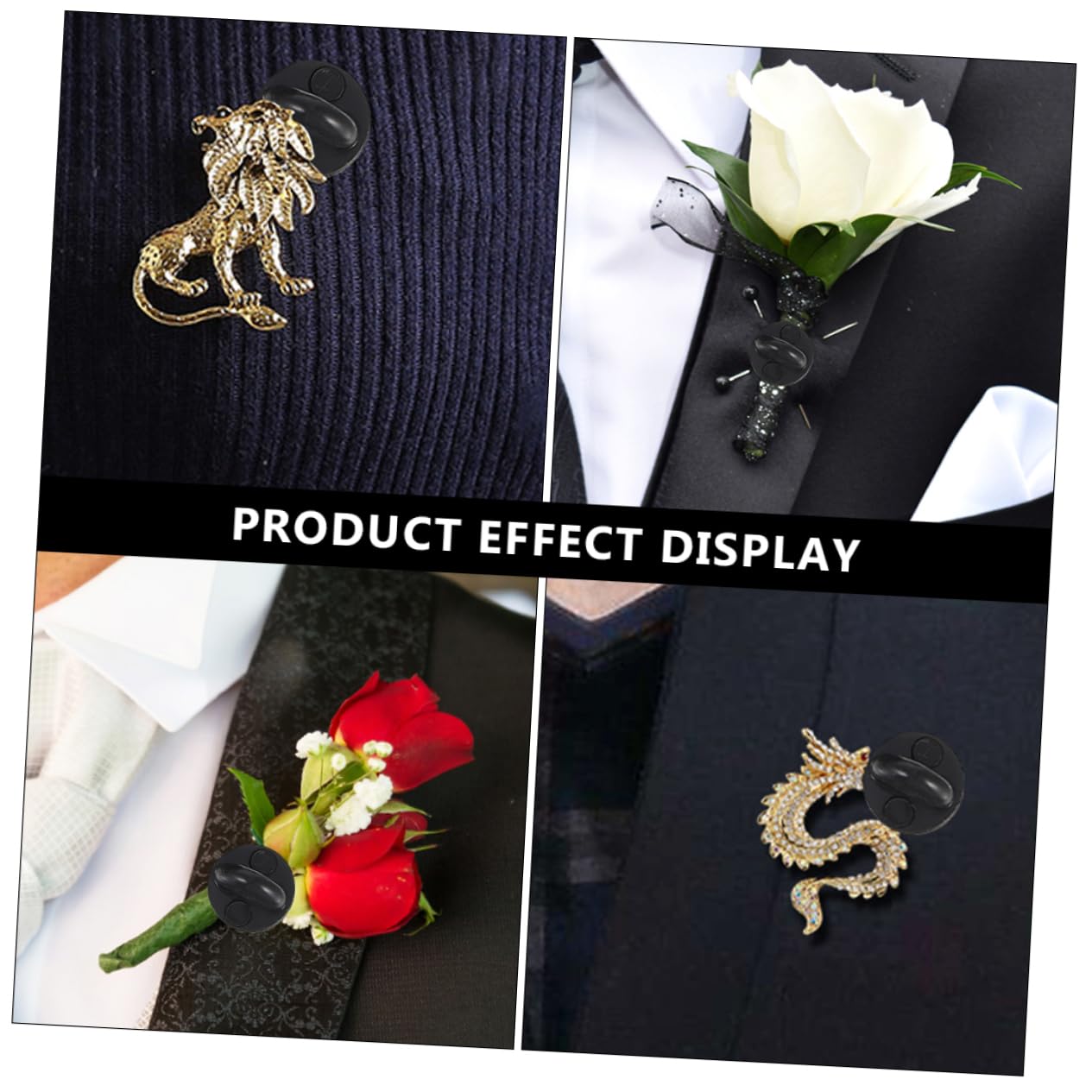 NUOBESTY 3 Ensembles Broche Embrayage Insigne Broche Durable Épingles À Cravate Attaches De Fermoirs De Attaches De Boucles De en Plastique 100 pièces * 3