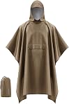 iCreek Hooded Rain Poncho Packable Unisex Raincoat Jacket with Pocket Waterproof Lightweight for Hiking, Camping, Outdoor