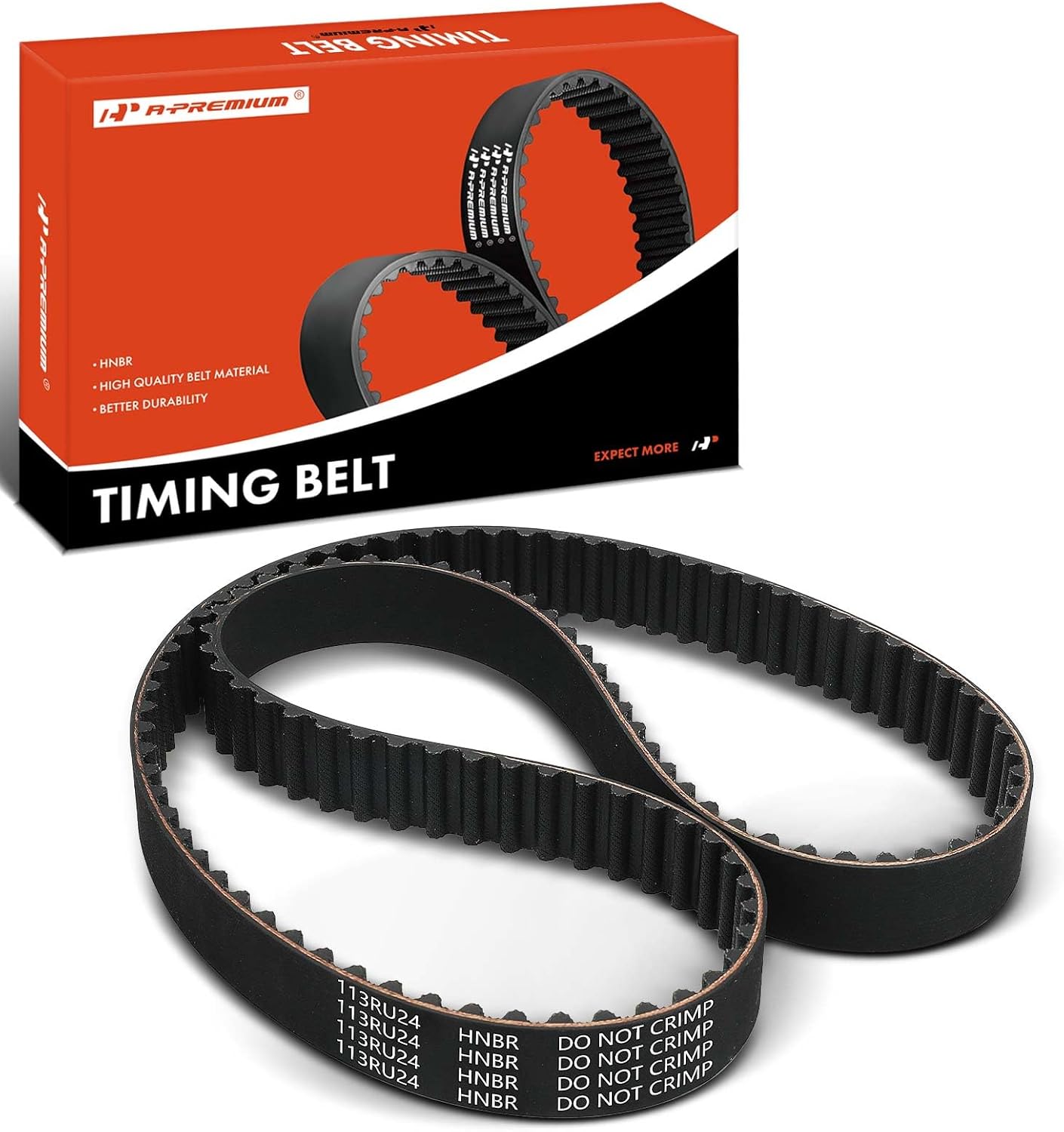 A-Premium Engine Timing Belt Compatible with Honda Accord 1990-1997 2.2L, Odyssey 1995-1997 2.2L, Prelude 1992-1996 2.2L & Isuzu Oasis 1996-1997 2.2L - Replace# 5862021620