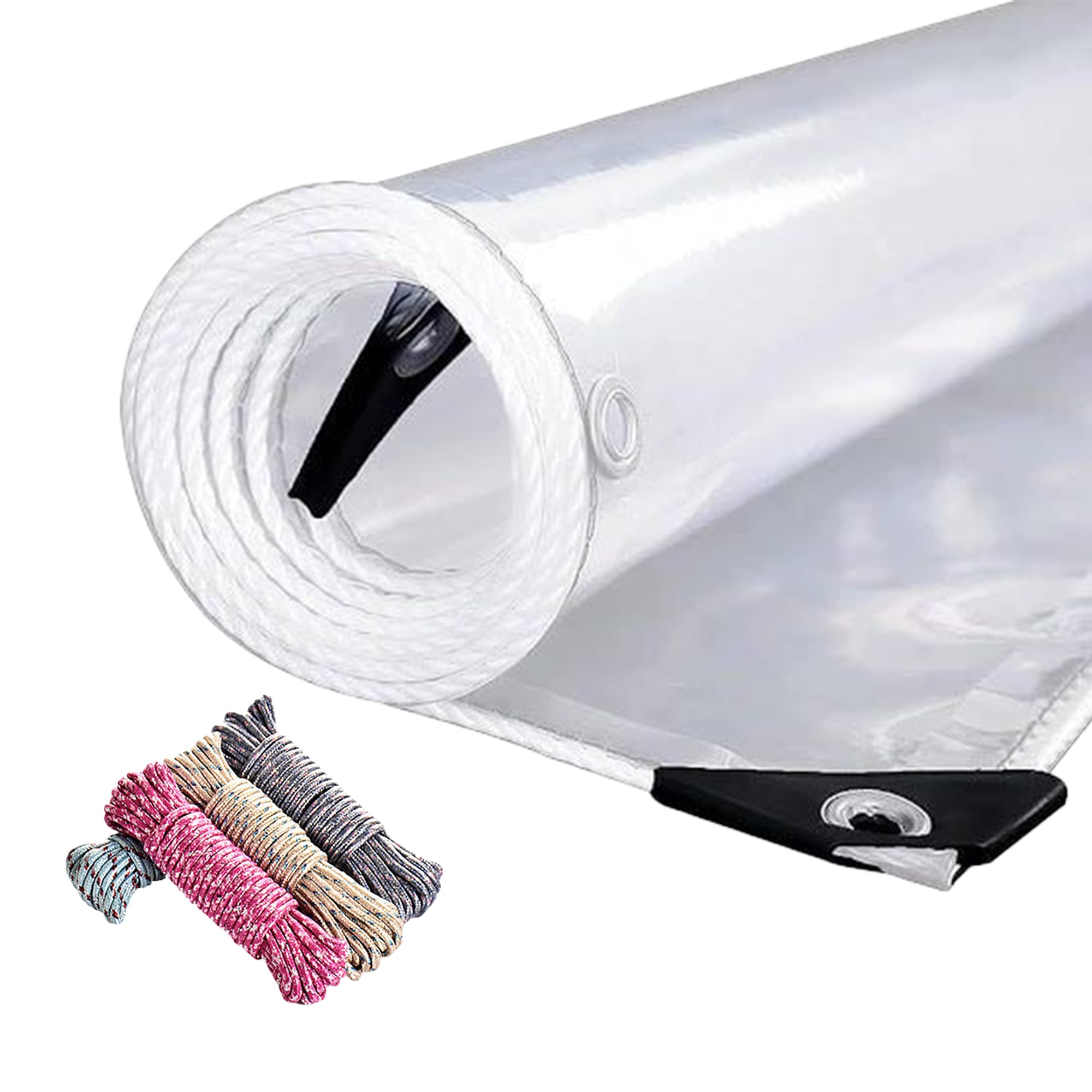 Lona transparente exterior impermeable de 100x215 cm para terraza y cochera