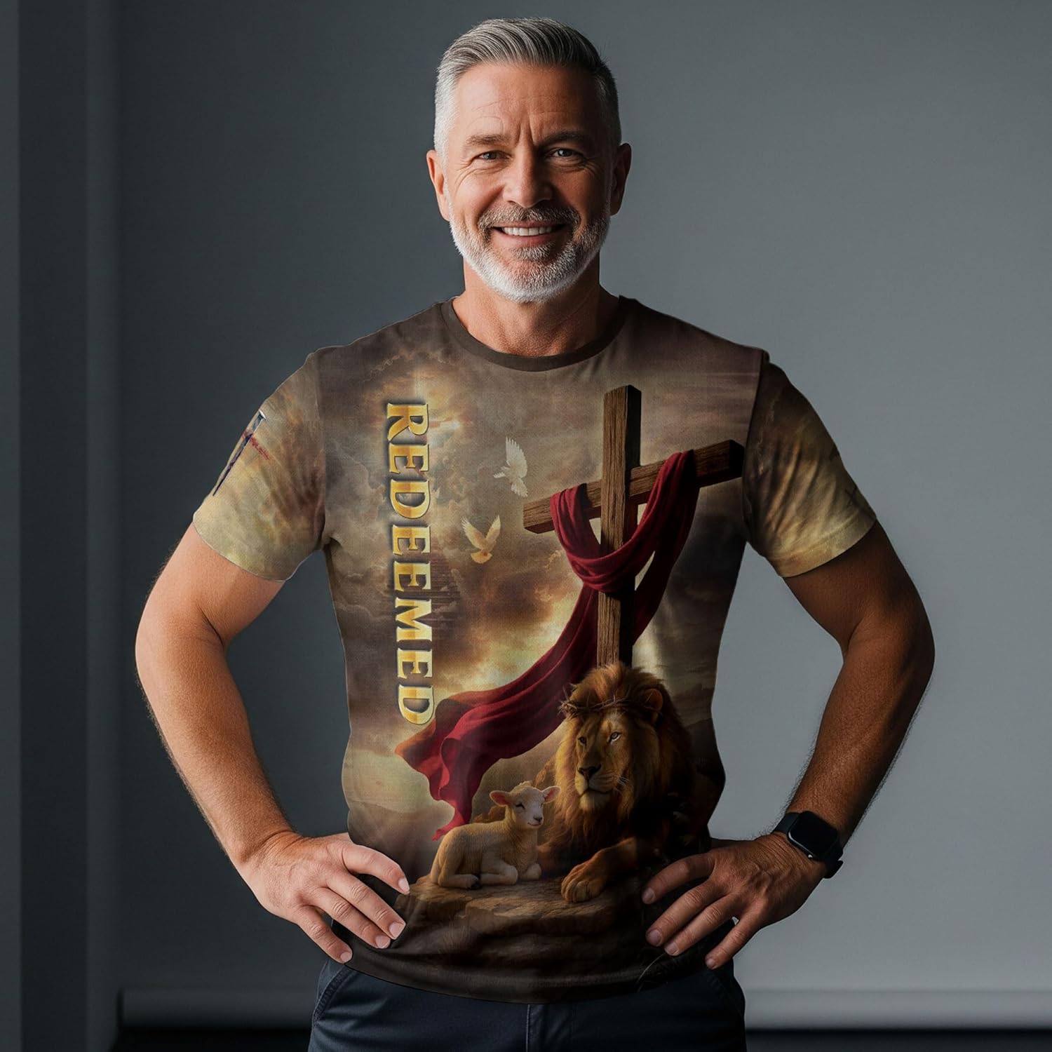 Redeemed Tshirt, Christian Shirts for Men, Cross Shirt, Jesus Shirts for Men, Bible Verse Shirt - Image 5