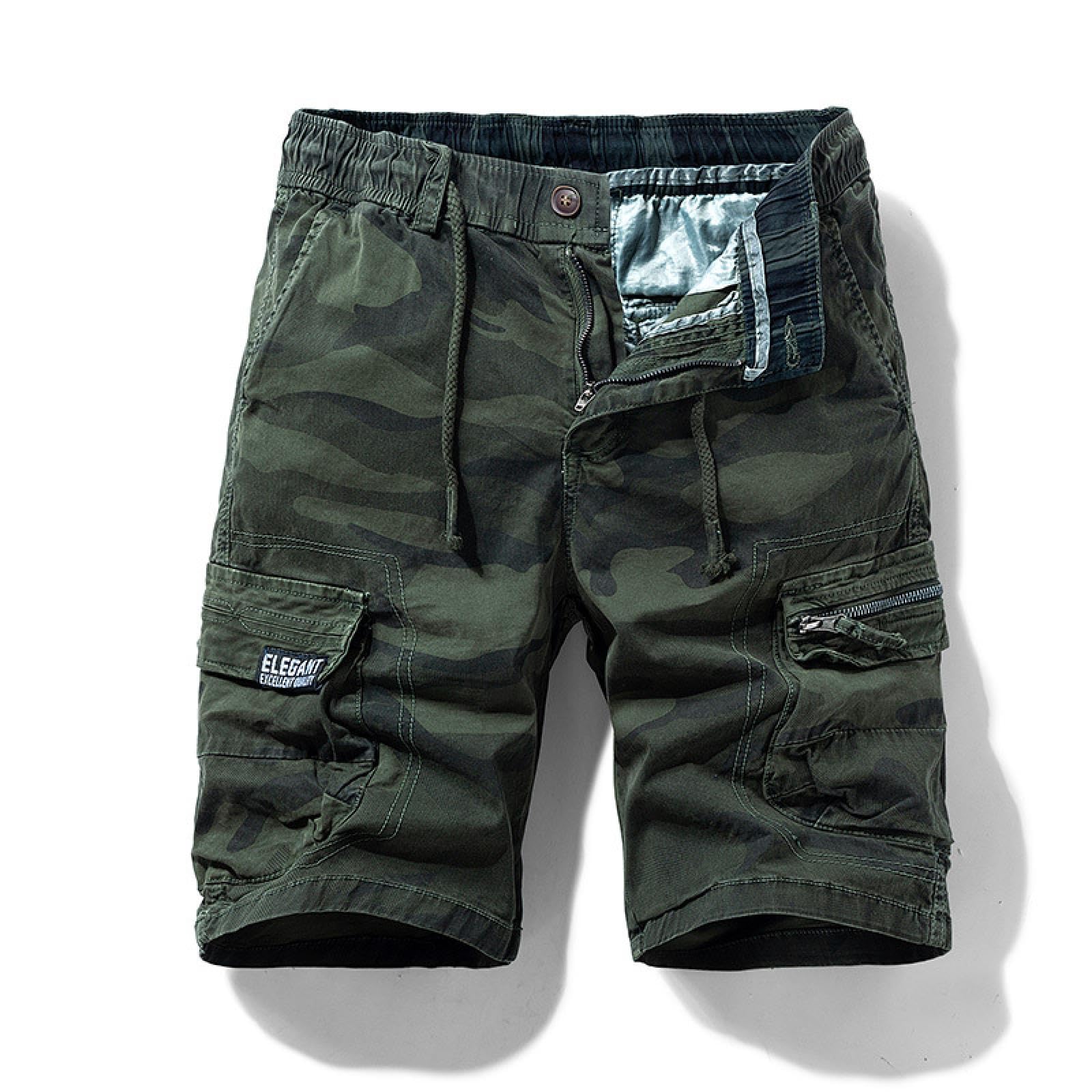 Pantaloncini Short Uomo Pantaloncini da Lavoro da Esterno da Strada Mimetici da Uomo Pantaloncini Elasticizzati