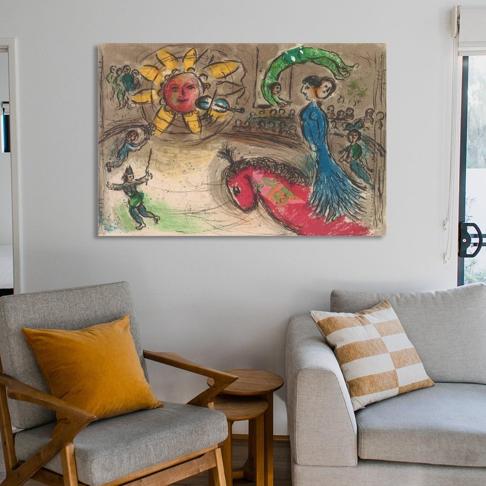 マルクシャガール 『赤い馬と太陽』 リトグラフ マルク・シャガール「『デリエール・ル・ミロワール no.235』より 赤い