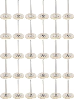 30Pcs Brush Wheel, Flat Mini Wood Carving Rust Paint Removal Polishing Tools with Curl Style for Hard to Places, Leather Clear Glue Wood Carving Polishing (Sheep)