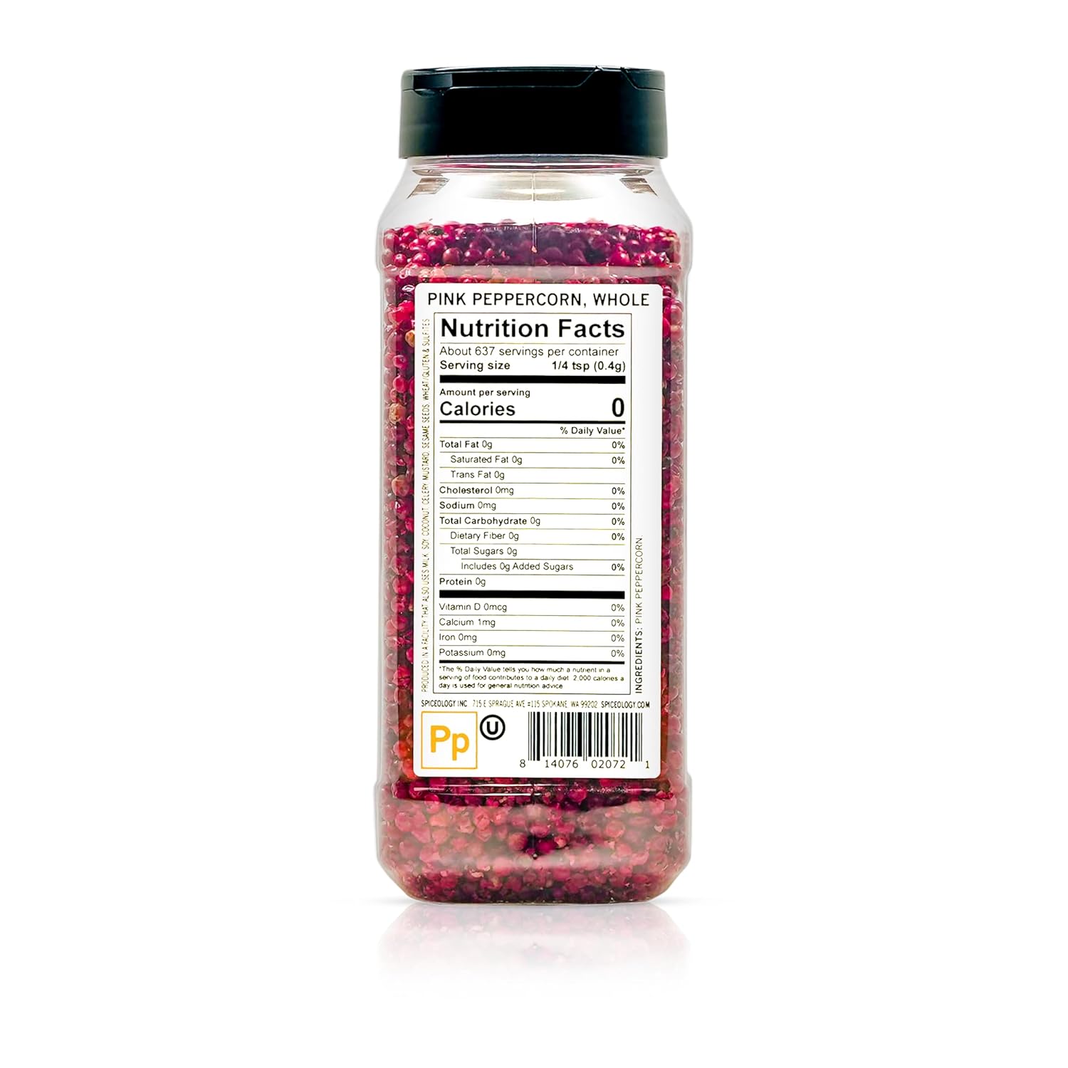 Spiceology – Whole Pink Peppercorn – Sweet, Floral & Mildly Peppery Spice – Perfect for Rubs, Sauces, Salads, Cocktails & Desserts – Adds Bright Color & Delicate Heat – 9 oz