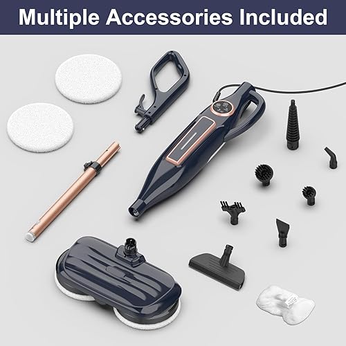 Miniatura 9 de DEVOAC VM6 - Trapeador de vapor con almohadillas giratorias, mopa de vapor 10 en 1, mopa giratoria ligera y 3 modos de vapor para suelos duros