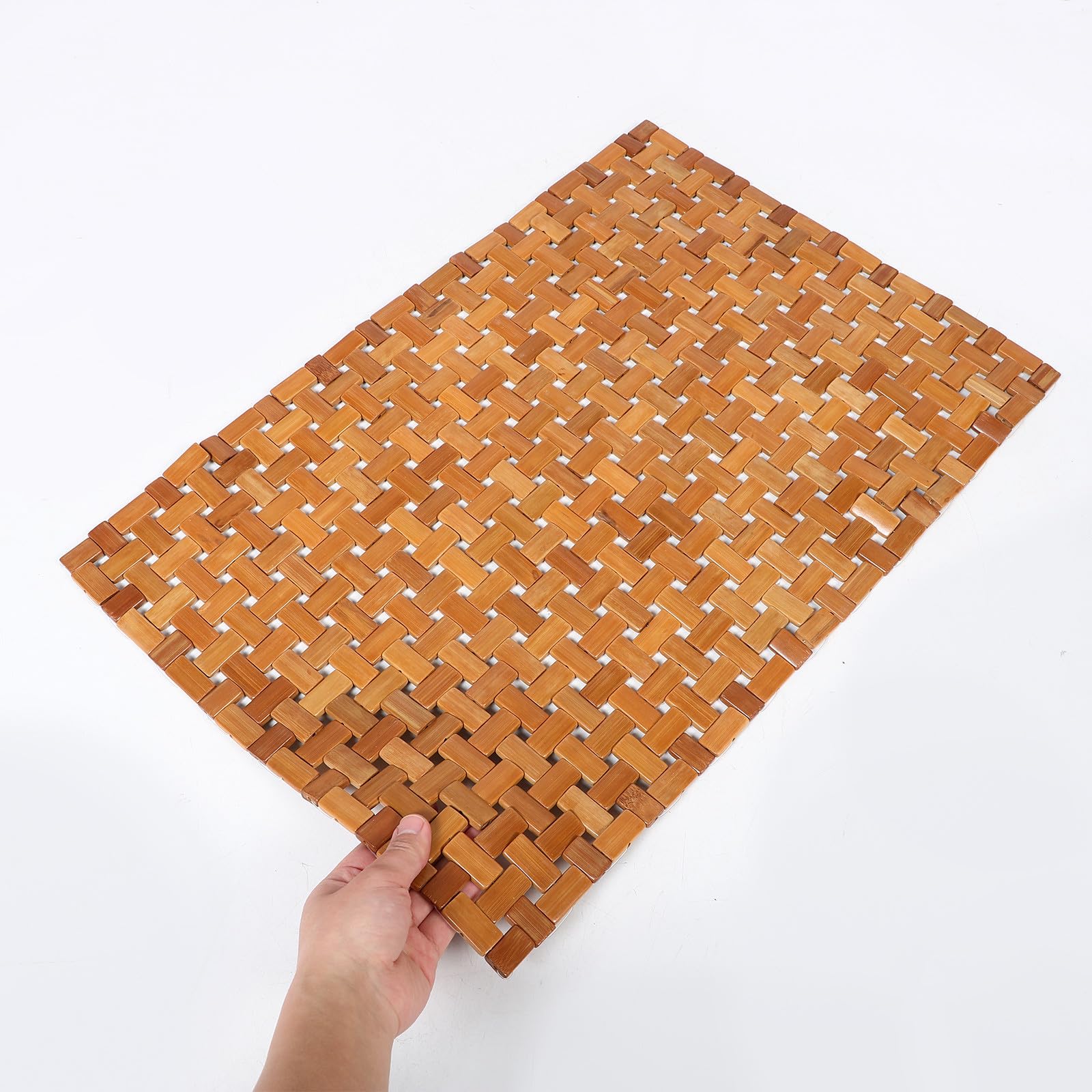 PRETYZOOM Alfombrilla de Bañera de Bambú Plegable Antideslizante para SPA