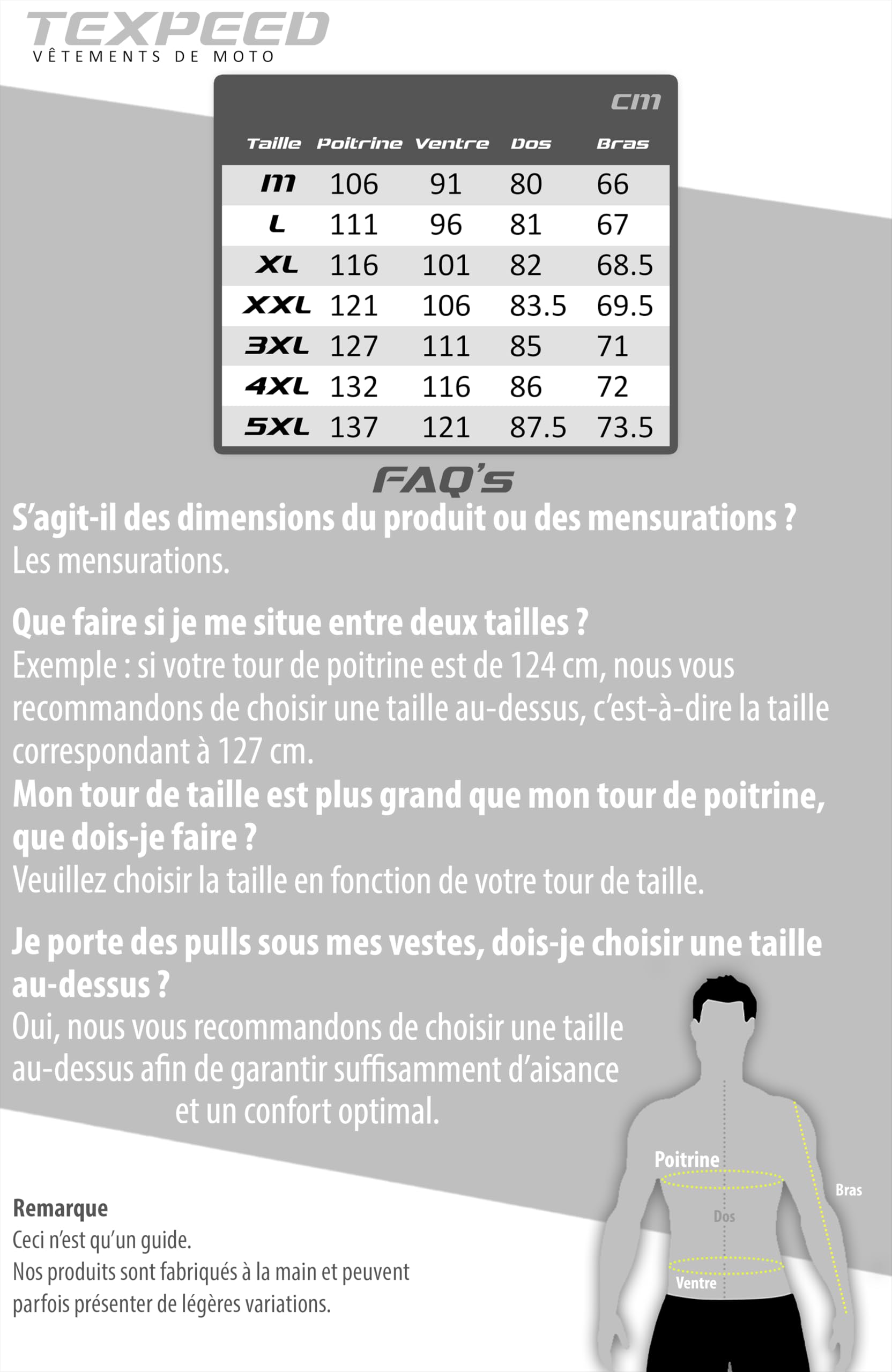 Texpeed Cirée imperméable veste homme homologué avec protection - Hiver longue blouson motard avec armure CE (EN 1621-1) Noir - L