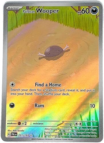 Pokemon - Paldean Wooper 221193 - Paldea Evolved - Ilustración Rara - Tarjeta de arte alternativa
