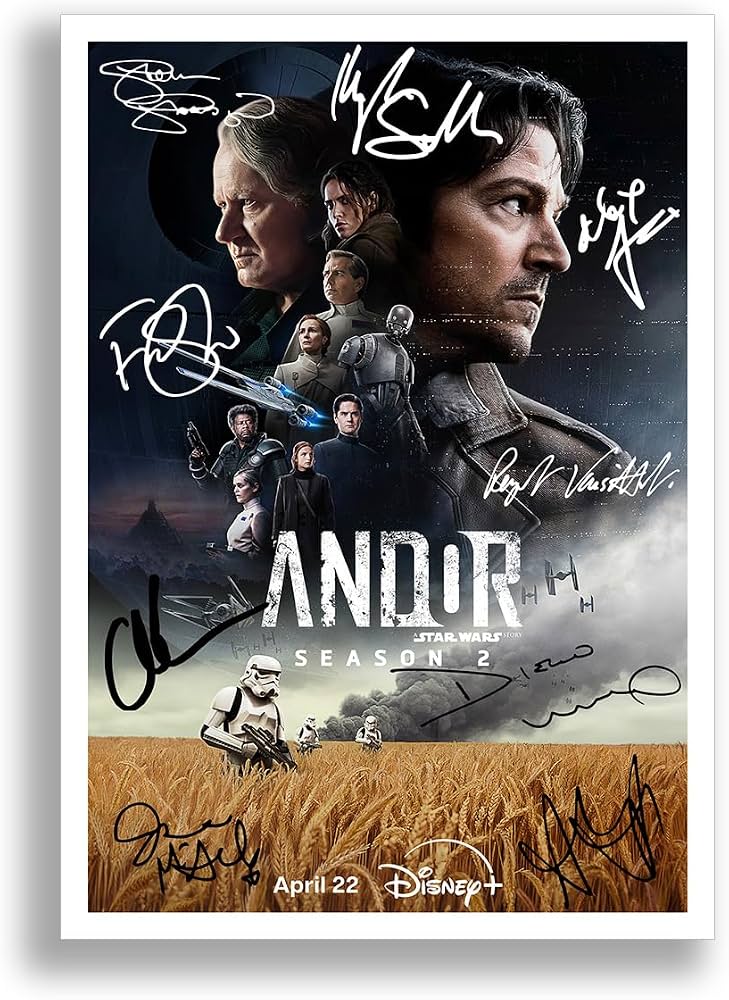 Andor: A Star Wars Story Season 2 Cast Signed Autograph Poster