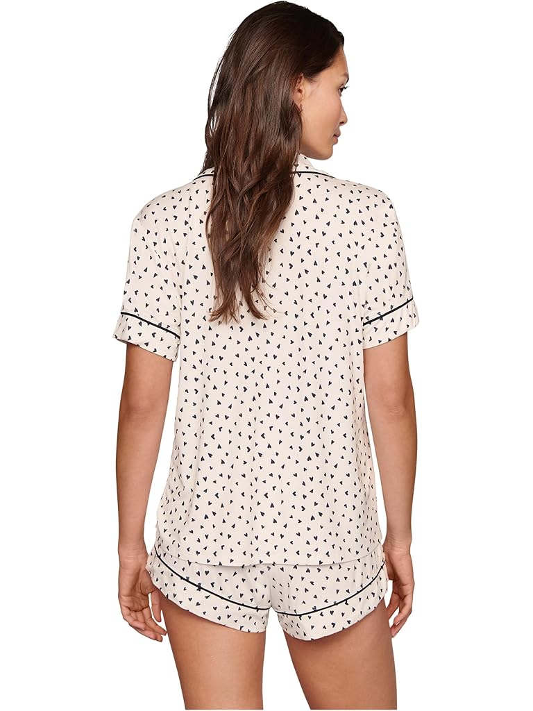 White Eberjey Gisele Printed - The Relaxed Short PJ Set