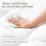 Cloud-Like Mattress Topper - 100% Cotton Top Mattress Pad for Back Pain Relief - Breathable & Naturally Cooling for Hot Sleepers - Machine Washable (W, Twin XL)