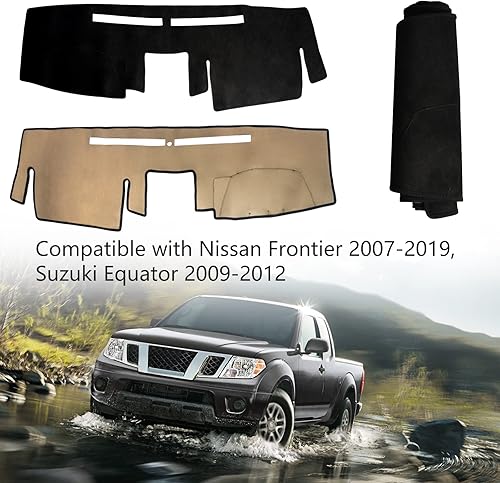 Miniatura 7 de Donpida Alfombrilla para salpicadero, consola central interior personalizada compatible con Nissan Frontier 2007-2019, Suzuki Equator 2009-2012,
