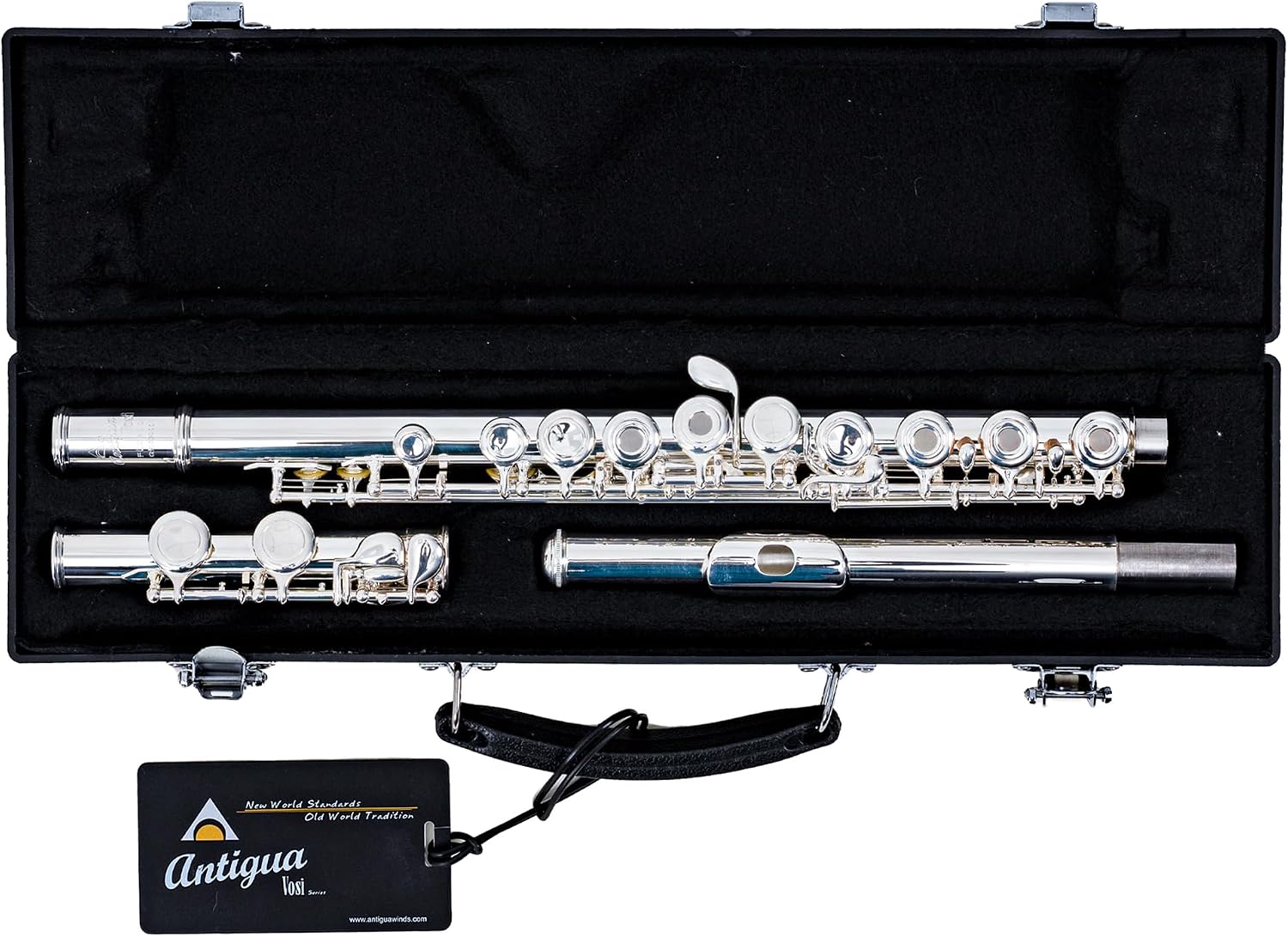 Antigua Vosi FL2410SL Silver Plated Open Hole Flute with Case