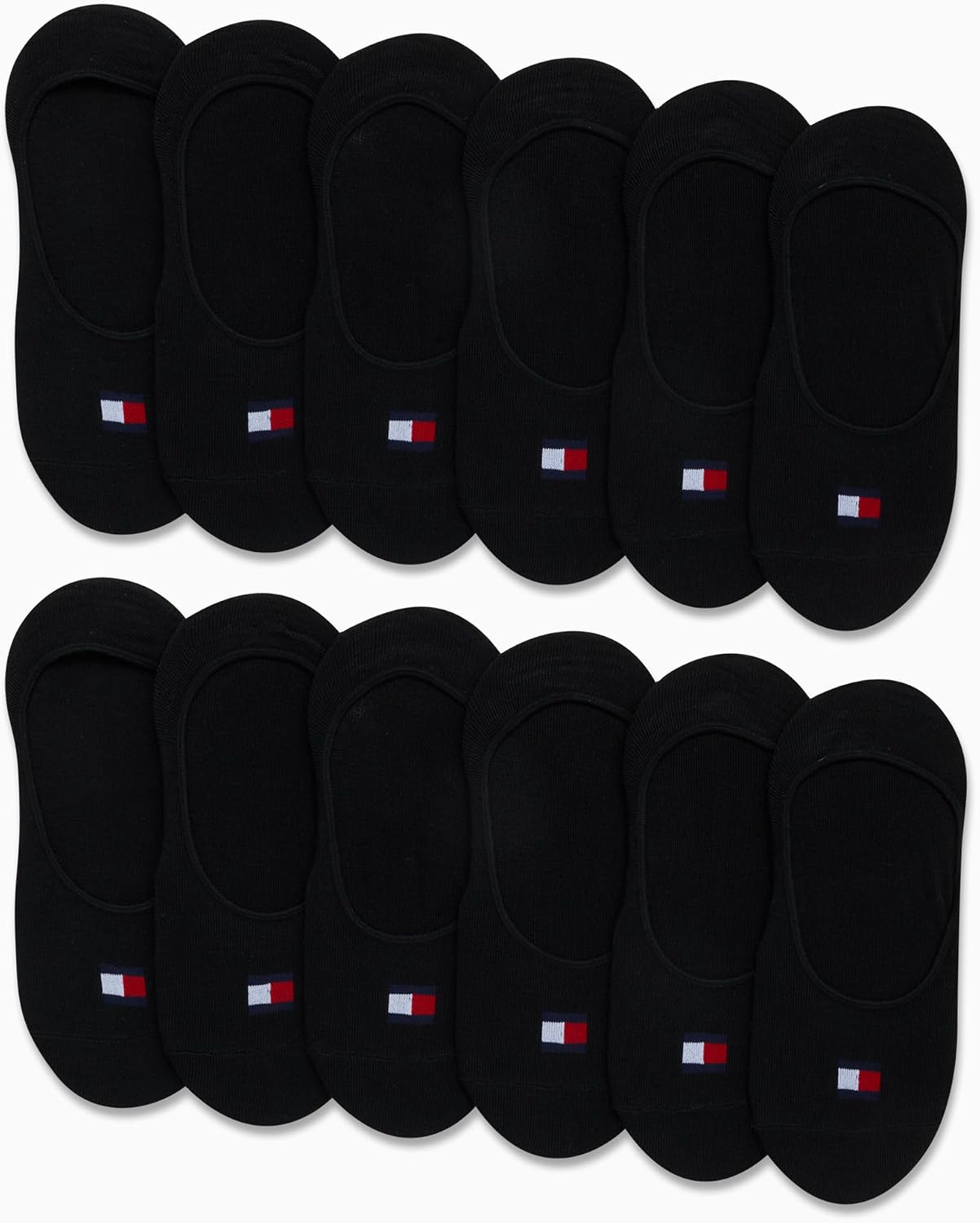 Tommy Hilfiger Womens Liner Socks - 12 Pack Cotton Blend Lightweight Performance No Show Shoe Sock Liners for Women