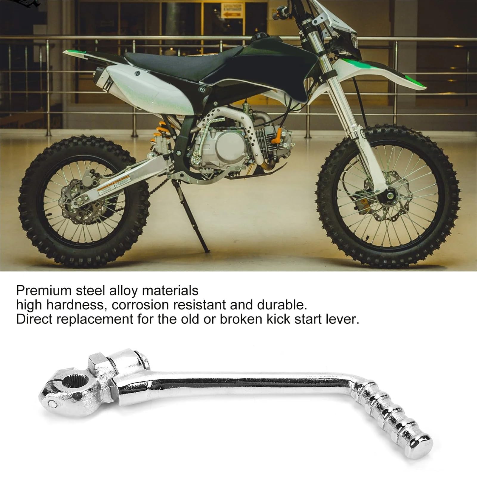 Kick Starter Dźwignia Dźwignia rozrusznika motocyk Dźwignia rozrusznika wału 0,5 cala pasująca do 4-suwowych motocykli o pojemności 110 cm3, 125 cm3, 140 cm3 i 150 cm3