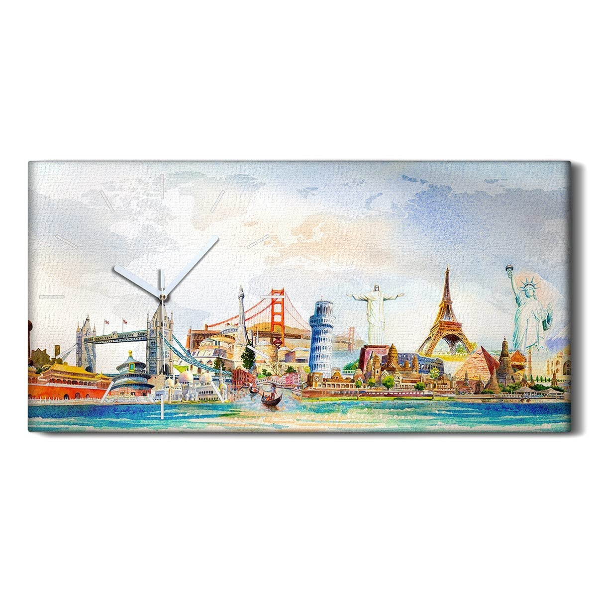 Horloge sur toile art moderne pour sublimer la décoration de votre salon ou chambre