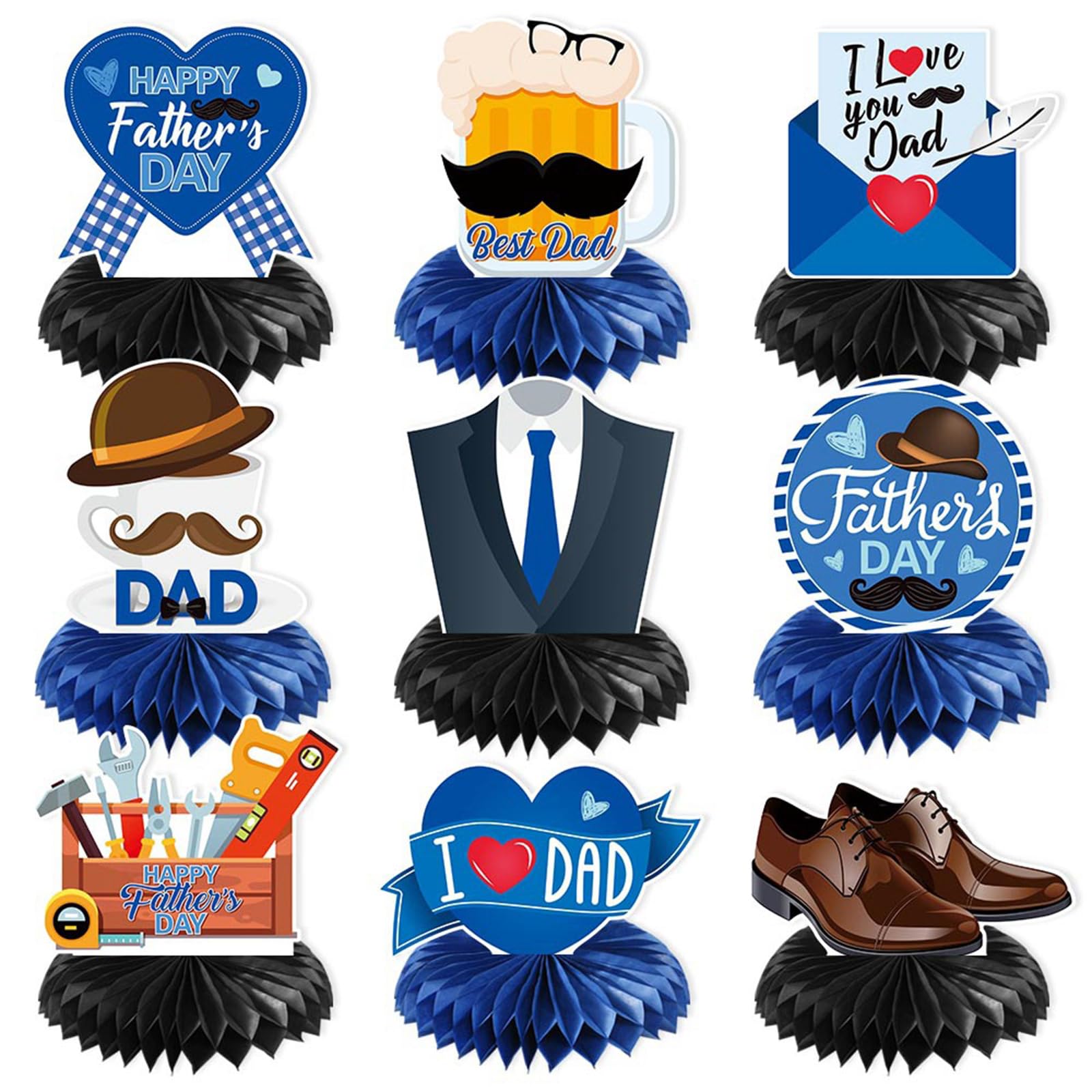 HZBB Father ' s Day Party Decoration Set Colorful Paper Large Backdrop Banners for Home Offices and School Celebration Colorful Event Decorations