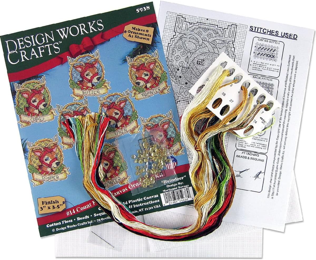 Reindeer Counted Cross Stitch Ornament Kit