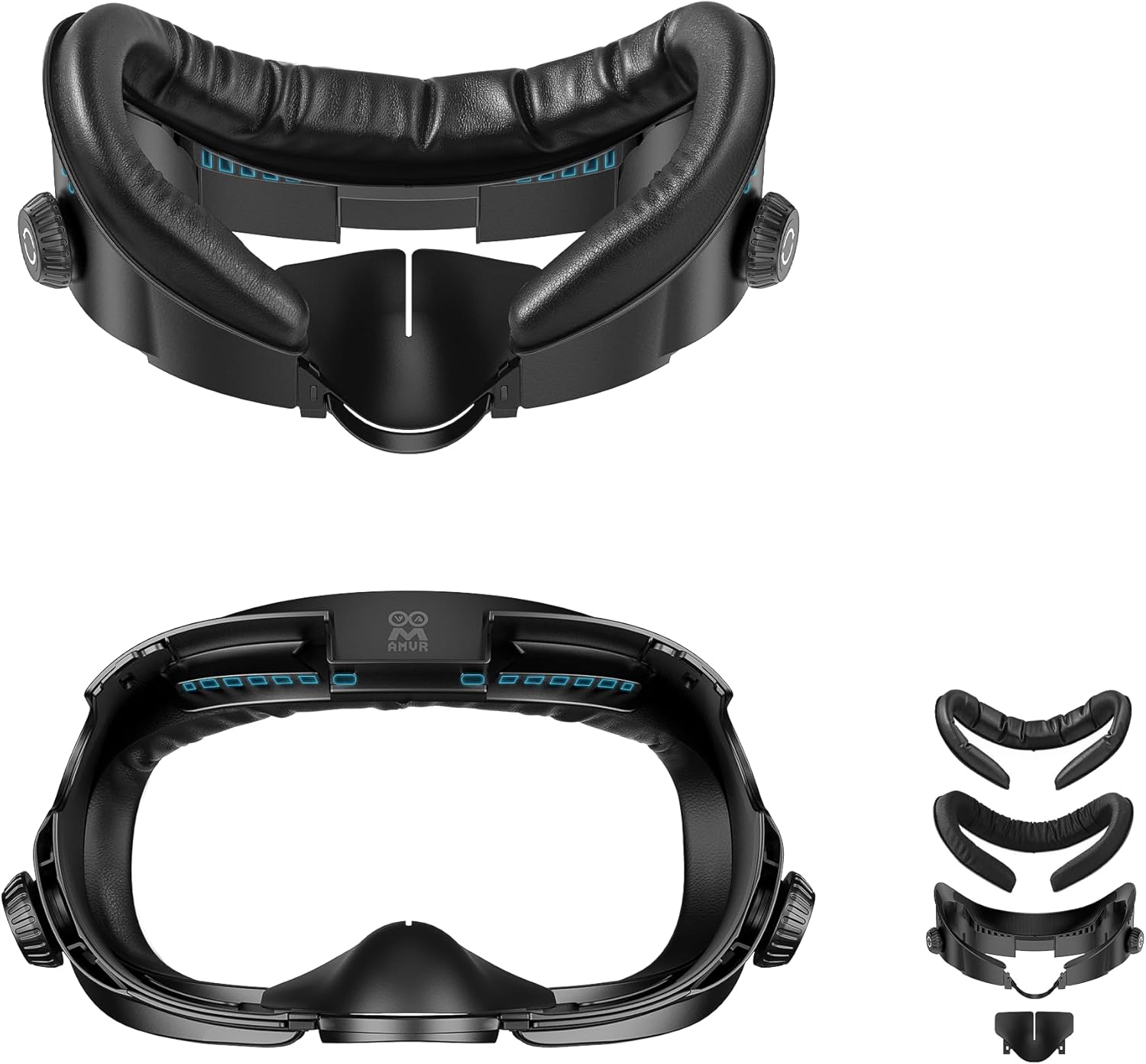 Product image of AMVR FC4 Upgraded Face Cover Pad Facial Interface Compatible with Meta/Oculus Quest 3 Accessories, with Knob Adjustable, NOT Compatible with Meta Quest 3S (Better for Halo Head Strap)