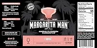 Vista 44 de Margarita Man Concentrado de mezcla de margarita de fresa y daiquiri Botella de 64 onzas, hace 56 bebidas Granizado de fresa Barras