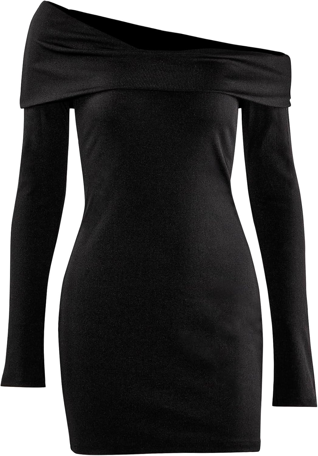 Women Sexy Off Shoulder Bodycon Mini Dress Long Sleeve Backless Short Night Club Party Dress - Image 2