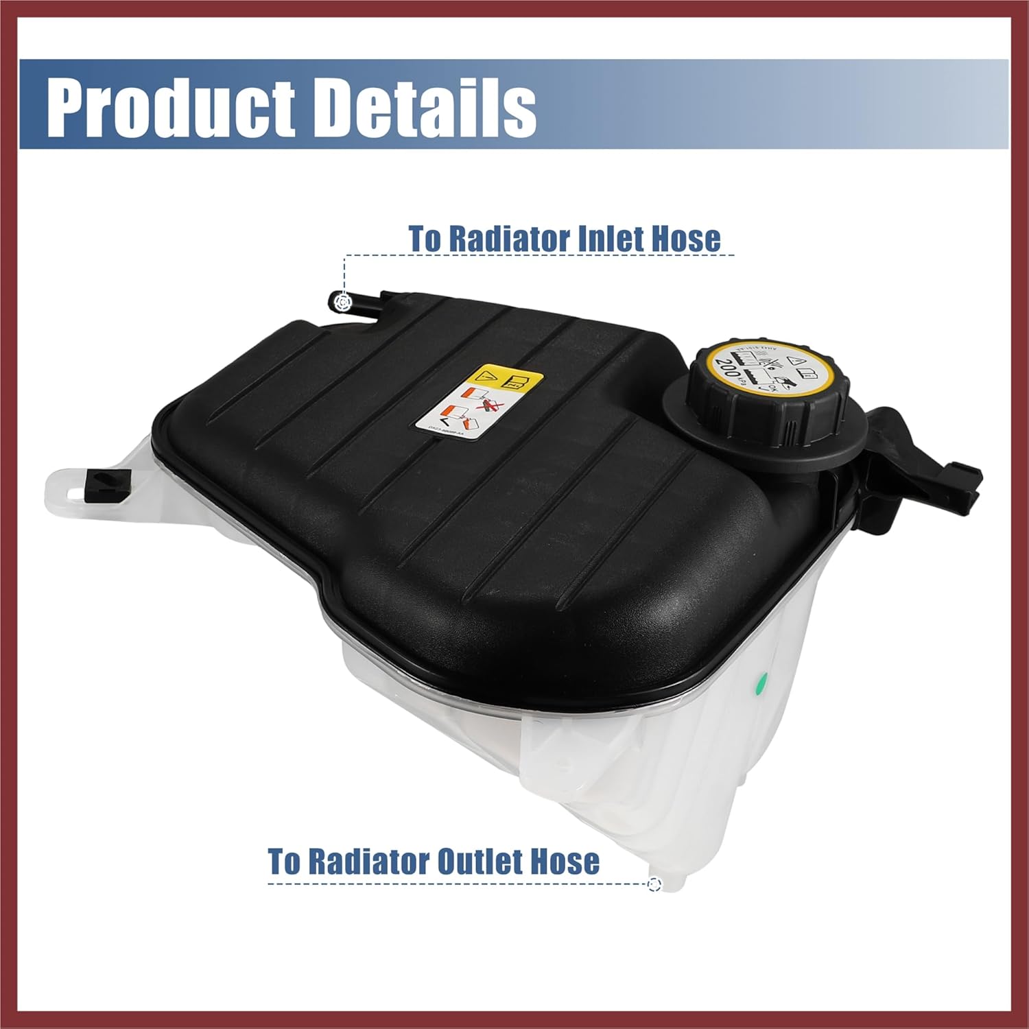 1 Set Coolant Radiator Reservoir Tank C2Z29118 Coolant Overflow Expansion Bottle with Cap and Sensor for Jaguar XF 3.0L 5.0L 2010-2015 Replace Parts