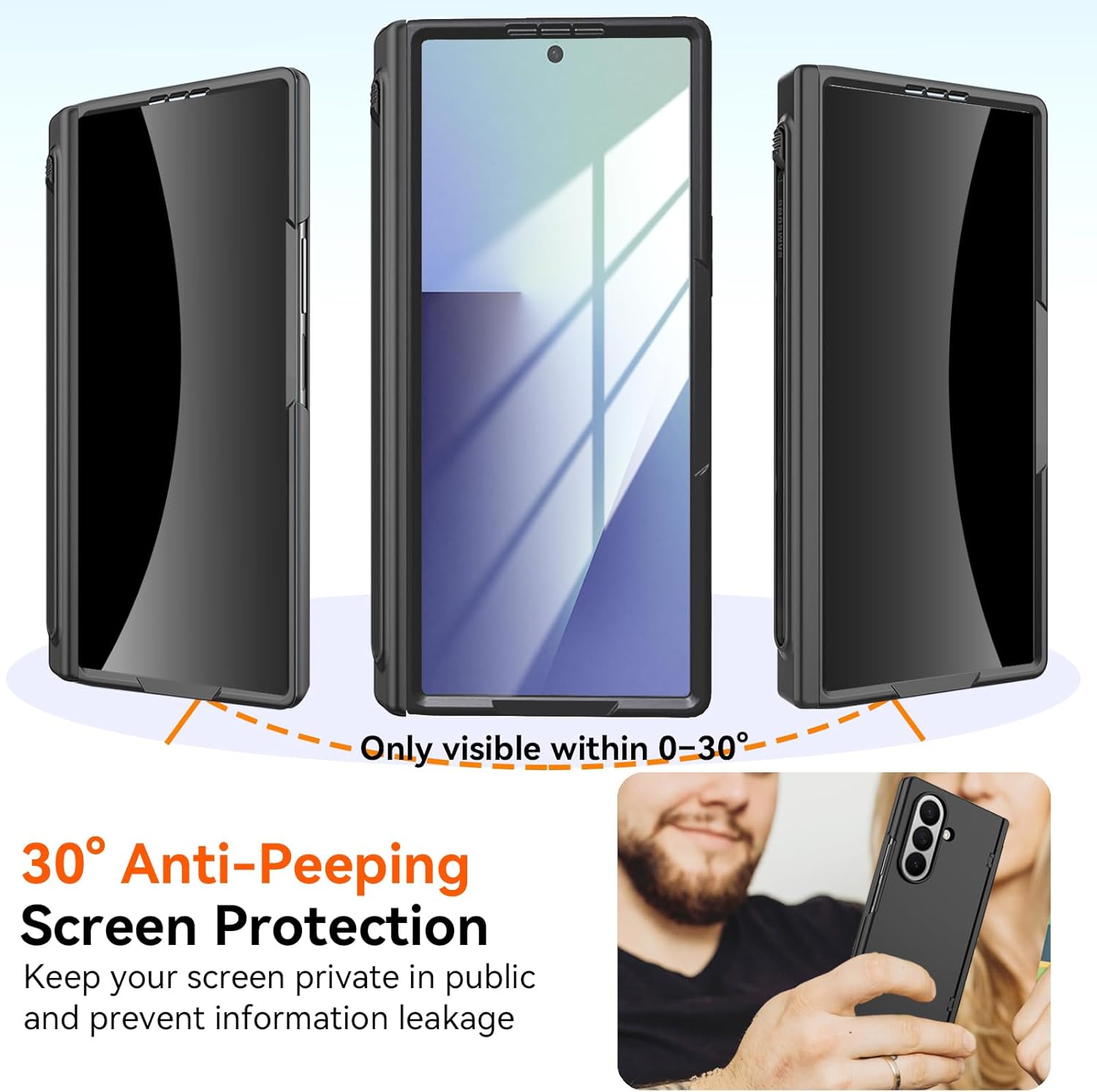 for Samsung Galaxy Z Fold 7 Case with S Pen Holder & Stylus, Fold7 Magnetic Phone Case Compatible MagSafe Privacy Screen Protector Hinge Protection Shockproof Rugged Cover for Z Fold 7 Black