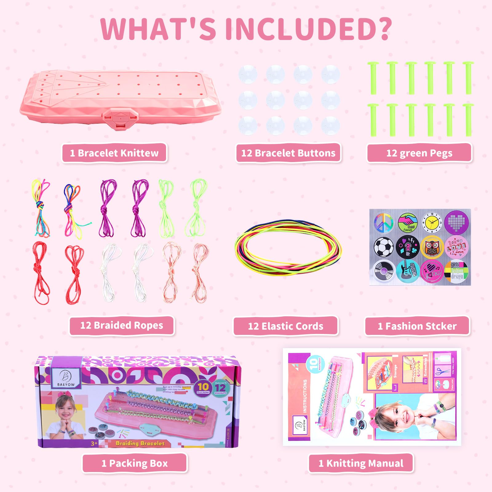 Kit Création Bracelets Amitié BOLVISEP, Perles Et Breloques, Cadeau Fille 6-12 Ans, Neuf