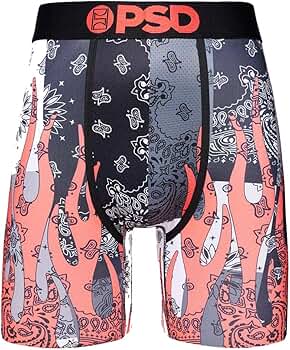 下着・アンダーウェア Bandana Boxer Briefs PSD Men's Hot Bandana Flames Boxer Briefs, Multi, XL at
