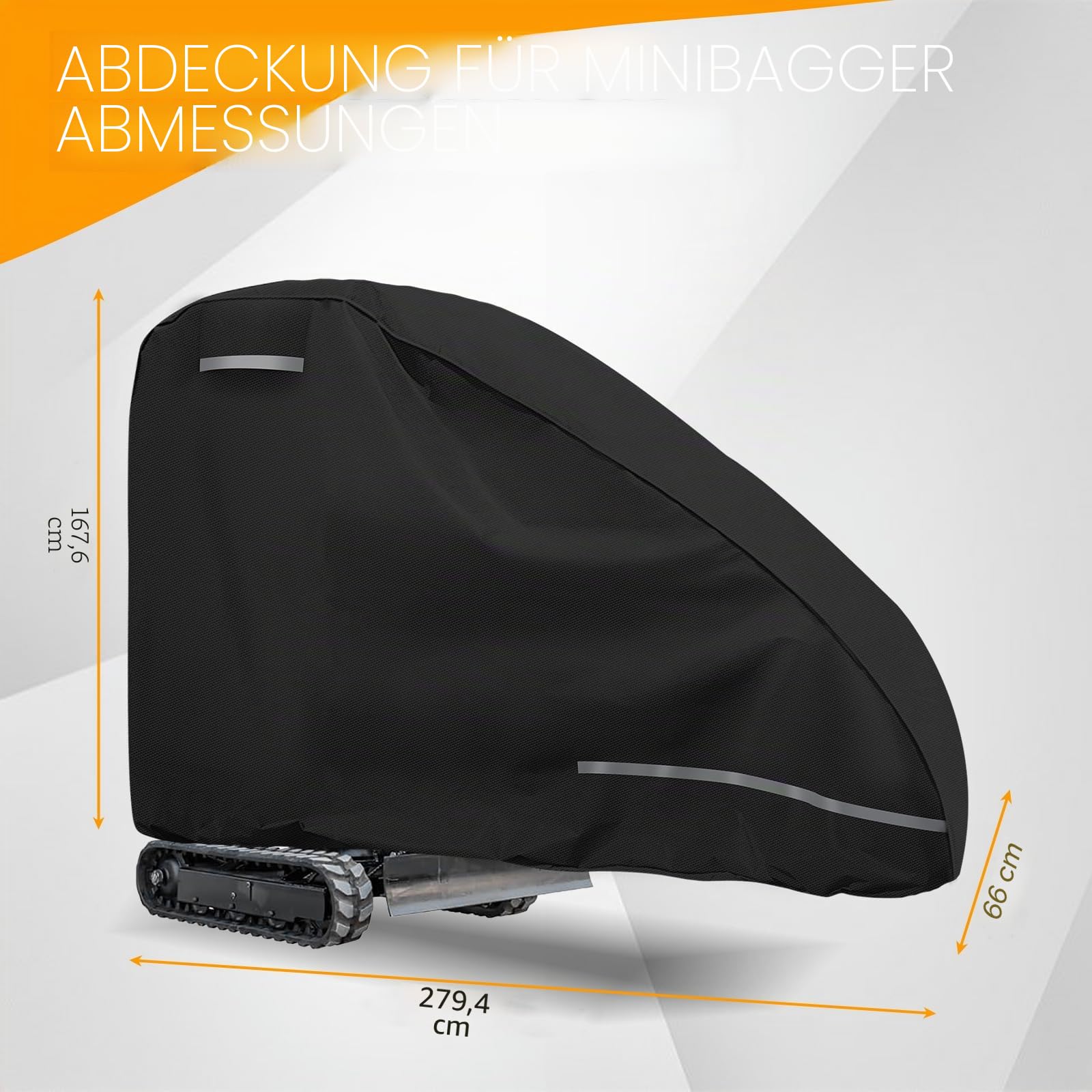 Minibagger Abdeckplane für 10-15HP Bagger, Minibagger Abdeckung Wasserdicht