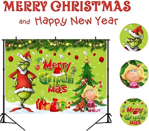 Miniatura 3 de Decoraciones de Navidad para fiesta de Navidad, decoraciones navideñas, telón de fondo de decoración de Navidad de 5 x 3 pies para suministros de